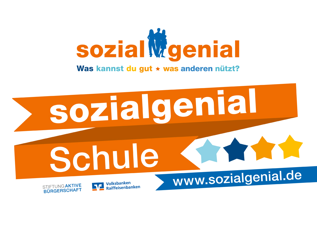 Motiv sozialgenial Schulschild 2024